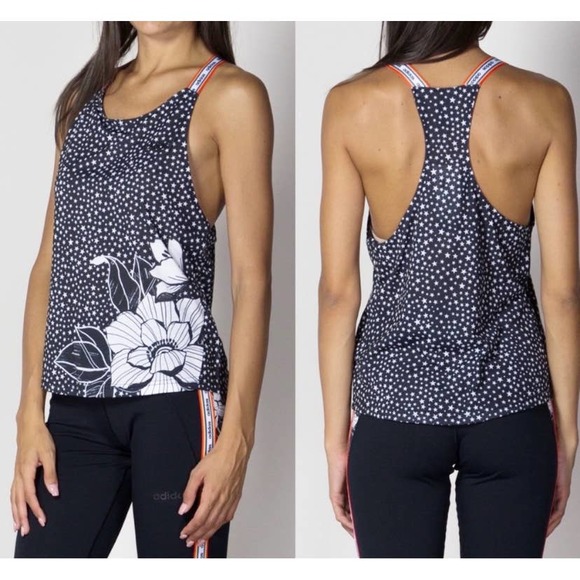 farm rio Tops - Farm Rio x Adidas Colab Brilliant Basics Farm Racerback Tank Top Women XS